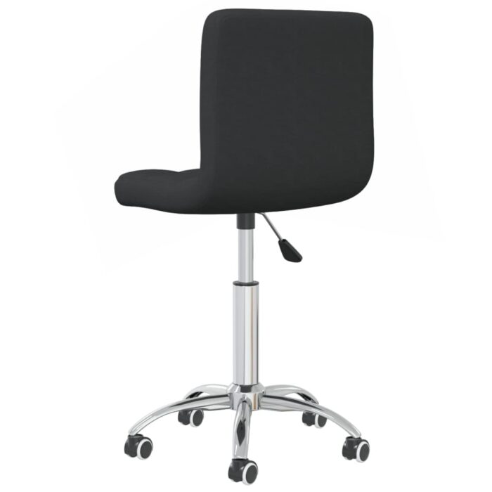 Chaise pivotante de bureau Noir Tissu – Image 4