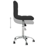 Chaise pivotante de bureau Noir Tissu – Image 5