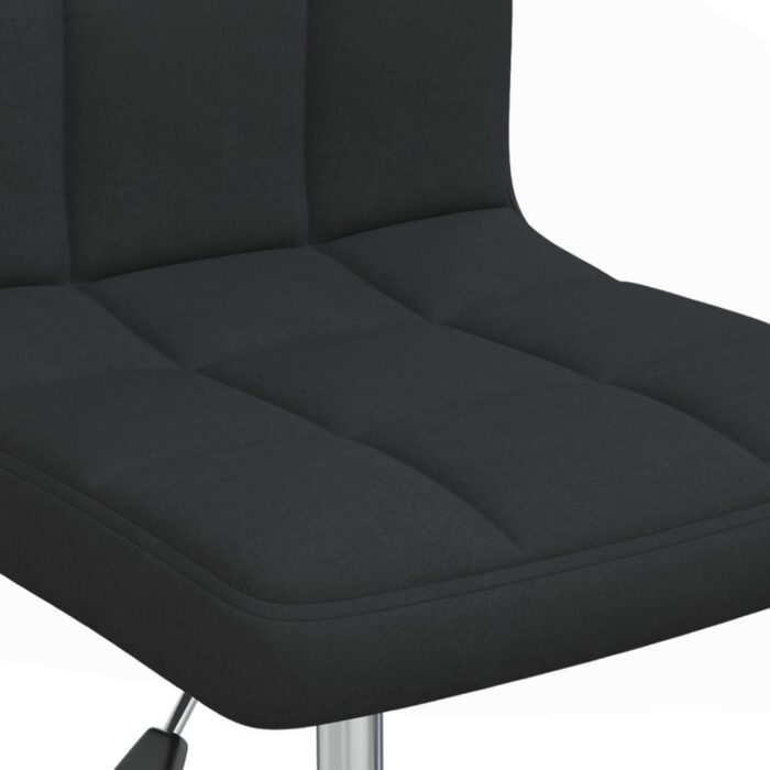 Chaise pivotante de bureau Noir Tissu – Image 6