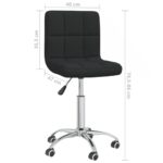 Chaise pivotante de bureau Noir Tissu – Image 7