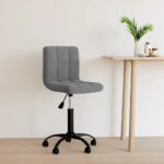 Chaise pivotante de bureau Gris foncé Velours