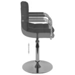 Tabouret de bar Gris foncé Tissu – Image 5
