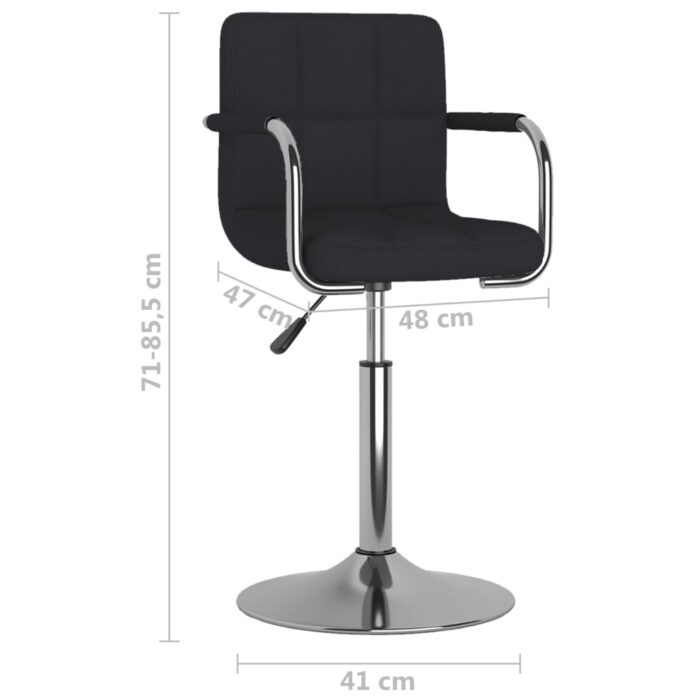 Tabouret de bar Noir Tissu – Image 7