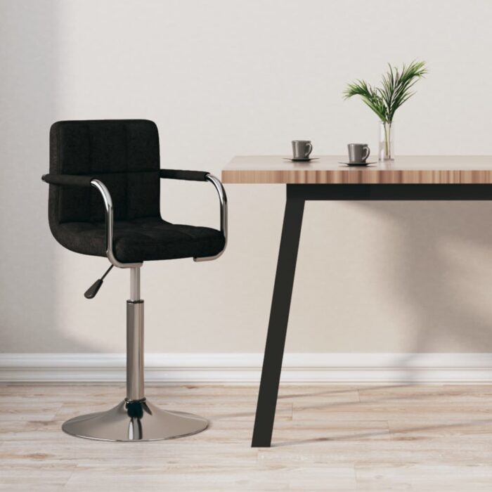 Tabouret de bar Noir Tissu – Image 1