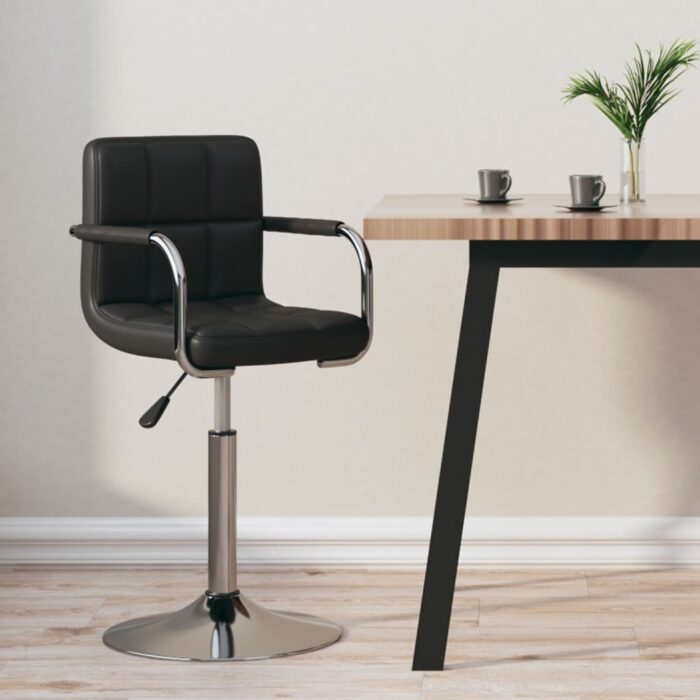 Tabouret de bar Noir Similicuir – Image 1