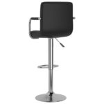 Tabourets de bar lot de 2 noir similicuir – Image 5