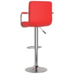 Tabourets de bar lot de 2 rouge similicuir – Image 5