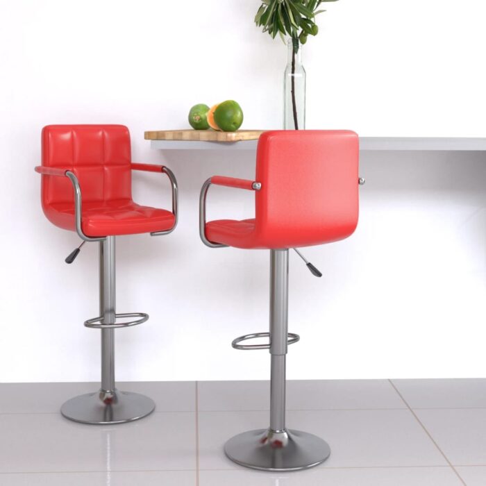 VXL8720286529751_m_en_hd_1.jpg Tabourets de bar lot de 2 rouge similicuir – Image 1