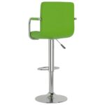 Tabourets de bar lot de 2 vert similicuir – Image 5