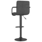 Tabouret de bar Gris foncé Tissu – Image 4