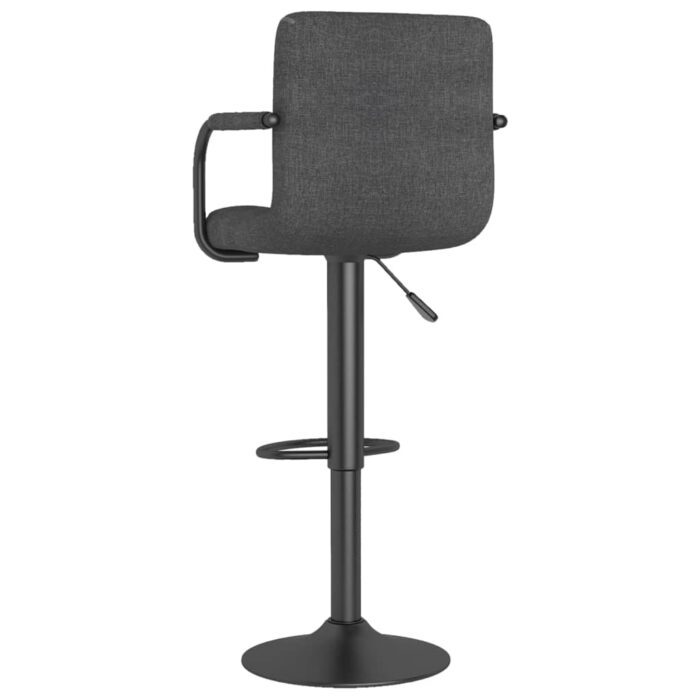 Tabouret de bar Gris foncé Tissu – Image 4