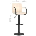 Tabouret de bar Crème Tissu – Image 7
