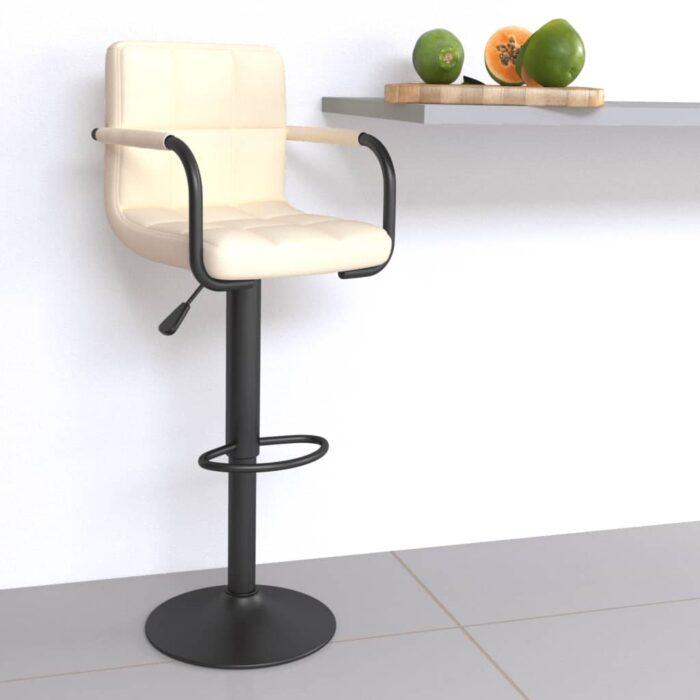 Tabouret de bar Crème Tissu – Image 1