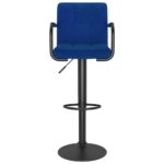 Tabouret de bar Bleu Tissu – Image 2