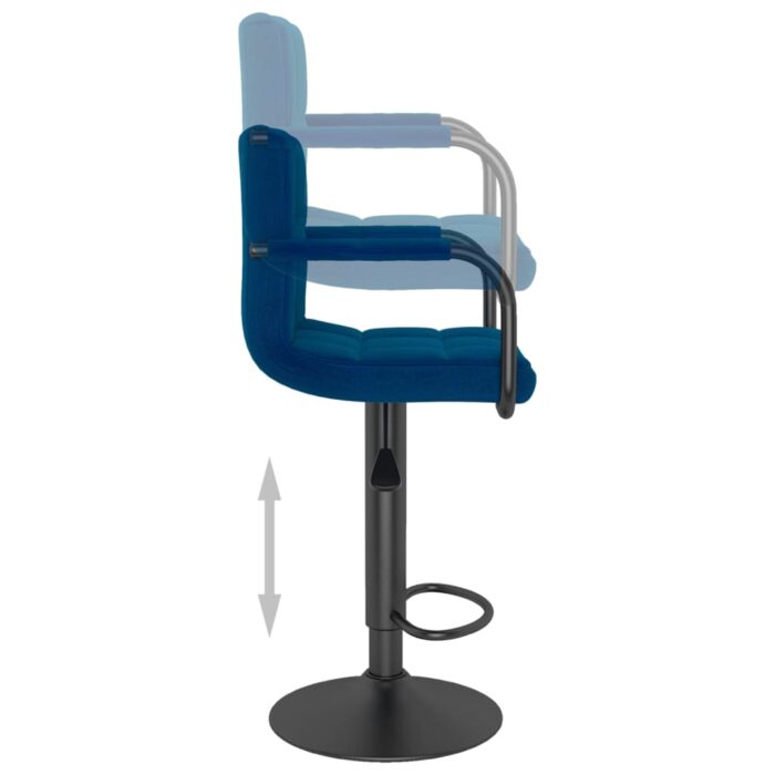 Tabouret de bar Bleu Tissu – Image 5