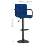 Tabouret de bar Bleu Tissu – Image 7