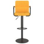 Tabouret de bar Jaune moutarde Tissu – Image 2
