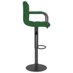 Tabourets de bar lot de 2 vert foncé velours – Image 3