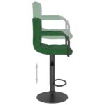 Tabourets de bar lot de 2 vert foncé velours – Image 5