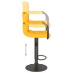 Tabourets de bar lot de 2 jaune moutarde velours – Image 5