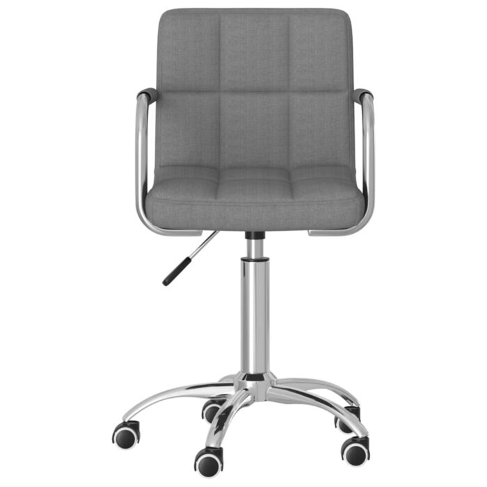 Chaise pivotante de bureau Gris clair Tissu – Image 2