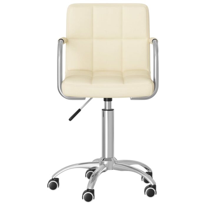Chaise pivotante de bureau Crème Tissu – Image 2