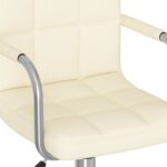 Chaise pivotante de bureau Crème Tissu – Image 6