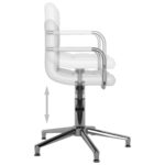 Chaises pivotantes à manger lot de 2 blanc similicuir – Image 6