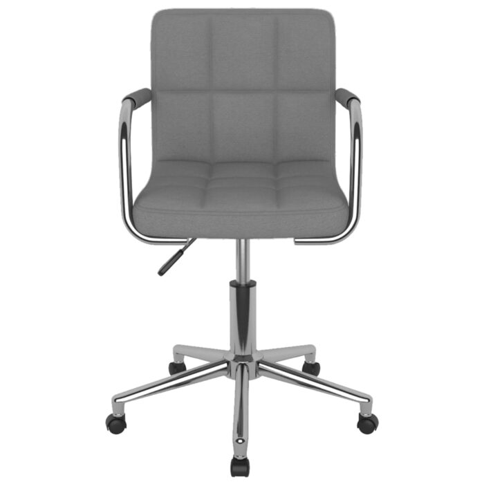 Chaise pivotante de bureau Gris clair Tissu – Image 2