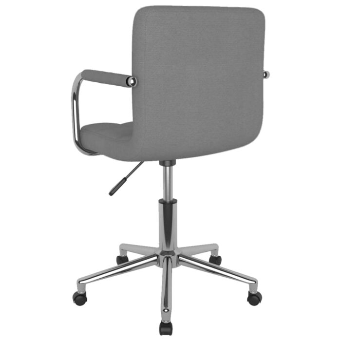Chaise pivotante de bureau Gris clair Tissu – Image 4