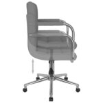 Chaise pivotante de bureau Gris clair Tissu – Image 5