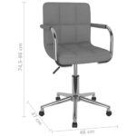Chaise pivotante de bureau Gris clair Tissu – Image 7