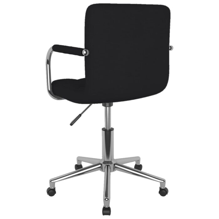 Chaise pivotante de bureau Noir Tissu – Image 4