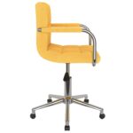 Chaise pivotante de bureau Jaune moutarde Tissu – Image 3