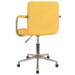Chaise pivotante de bureau Jaune moutarde Tissu – Image 4