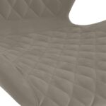 Tabourets de bar lot de 2 gris clair velours – Image 5