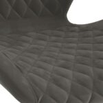 Tabourets de bar lot de 2 gris foncé velours – Image 5