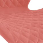 Tabourets de bar lot de 2 rose velours – Image 5