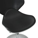 Chaises à manger lot de 2 noir similicuir – Image 7
