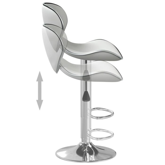 Tabouret de bar Blanc Similicuir – Image 6