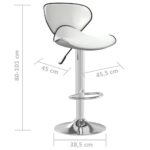 Tabouret de bar Blanc Similicuir – Image 7