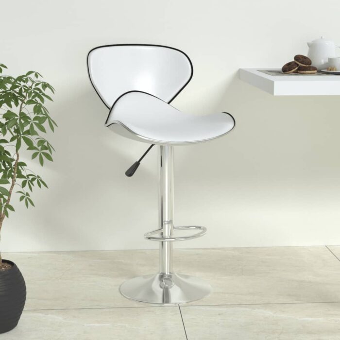 Tabouret de bar Blanc Similicuir – Image 1