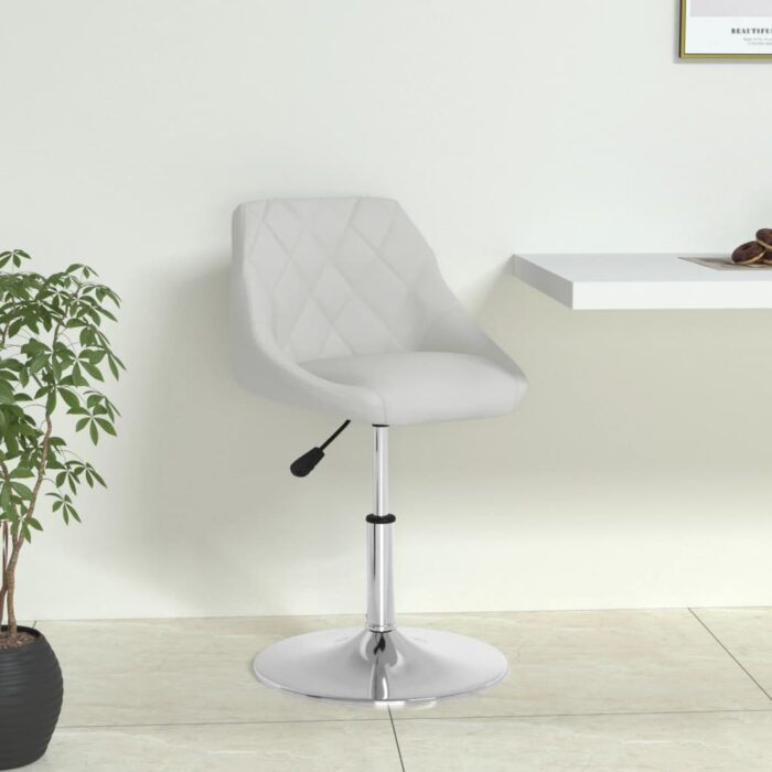 VXL8720286535295_m_en_hd_1.jpg Chaise de salle à manger Blanc Similicuir – Image 1