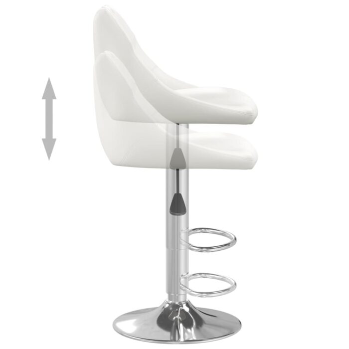 Tabouret de bar Blanc Similicuir – Image 4