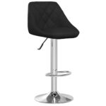 Tabourets de bar lot de 2 noir similicuir – Image 2