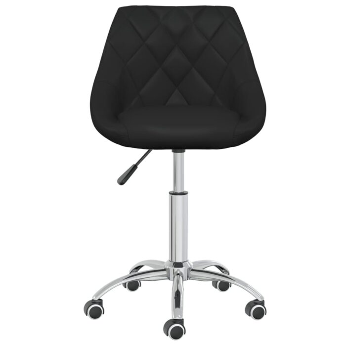 Chaise de bureau pivotante Noir Similicuir – Image 2