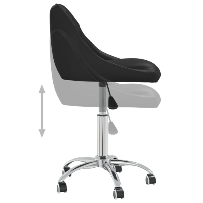 Chaise de bureau pivotante Noir Similicuir – Image 6