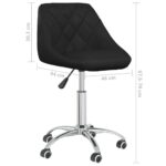 Chaise de bureau pivotante Noir Similicuir – Image 7