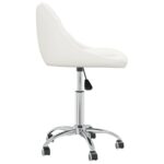 Chaises pivotantes à manger lot de 2 blanc similicuir – Image 4