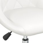 Chaises pivotantes à manger lot de 2 blanc similicuir – Image 6